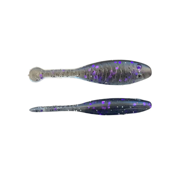 Great Lakes Finesse Flat Cat color Smoke Clear Purple Flake Top and Side views