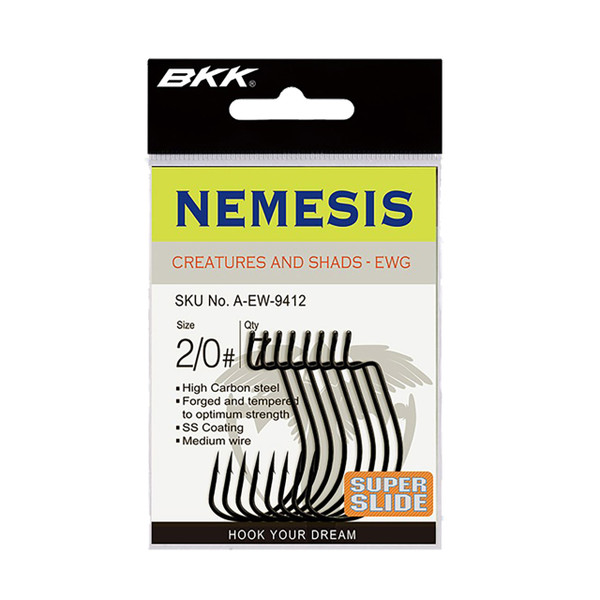 BKK Nemesis Extra Wide Gap Worm Hook in BKK Packaging