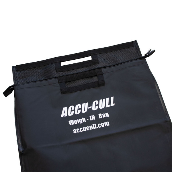 ACCU-CULL Weigh-In Bag showing the mesh bag peaking out