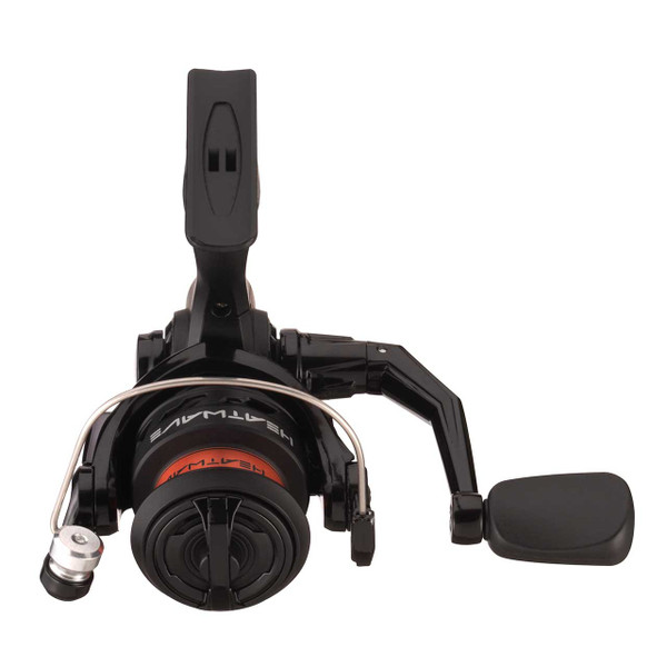 13 Fishing Heatwave II Ultralight Spinning Reel front at a slightly top down angle
