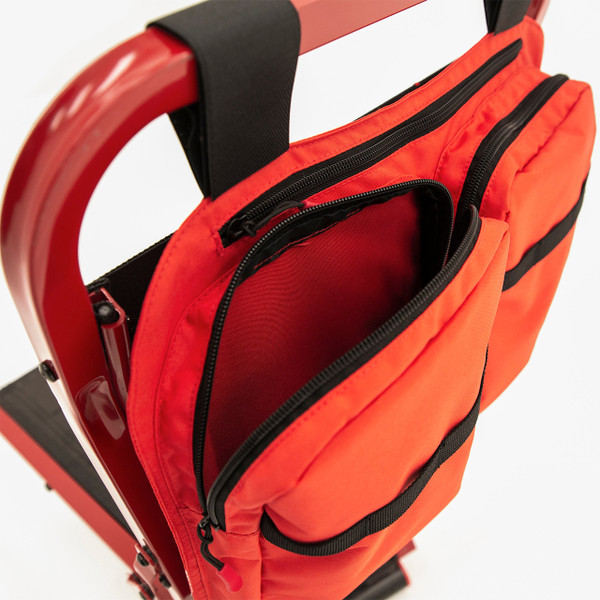 Eskimo Shelter Seat Organizer with open pocket strapped to shelter that's sold separately