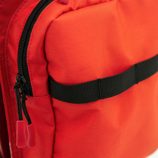 Close up of Eskimo Shelter Seat Organizer zipper pockets