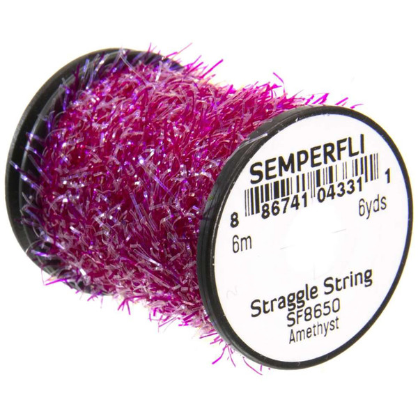 SemperFli Straggle String color Amethyst on horizontal spool to show label info 6m 6yds