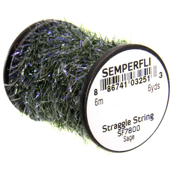 SemperFli Straggle String color Sage on horizontal spool to show label info 6m 6yds