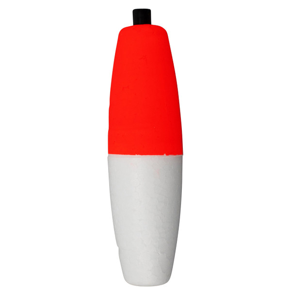 Thill Foam Cigar Float - Slotted Peg Slip color Red White
