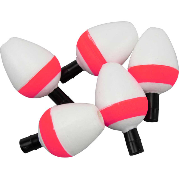 Thill Foam Pear Float - Peg Slip size 1 inch, five pack
