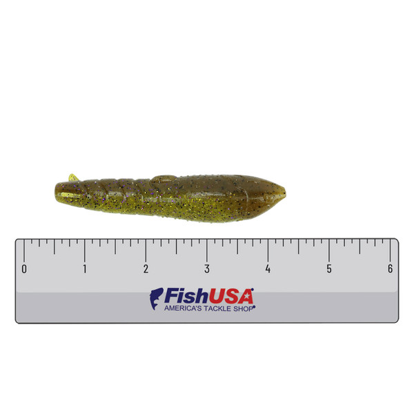 SPRO Craw Nugget Ozark Craw color measures nearly 3.5 inches on the FishUSA Ruler