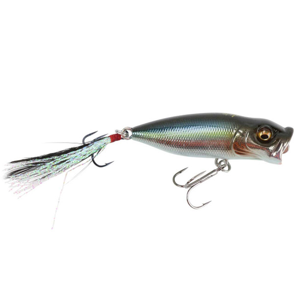 Megabass Baby Pop-X color MG Sexy Stream with tail and hooks