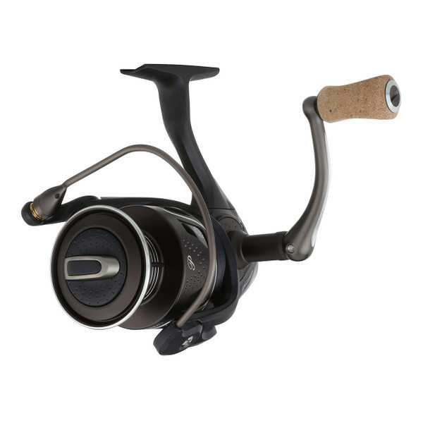 Pflueger President XT Spinning Reel left handle retrieve 1/4 turn front at left