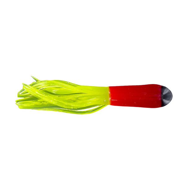 Big Bite Baits Glitterhead Crappie Tube color Black Red Chartreuse