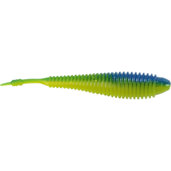 Hog Farmer Baits Spunk Shad color Electric Blue Chartreuse