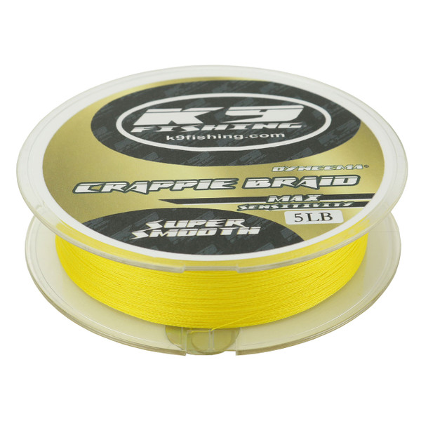 K9 Crappie Braid color Yellow