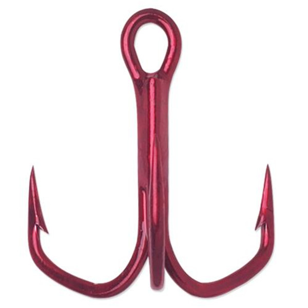 VMC 8574 Barbarian Treble Hooks Tin Red finish