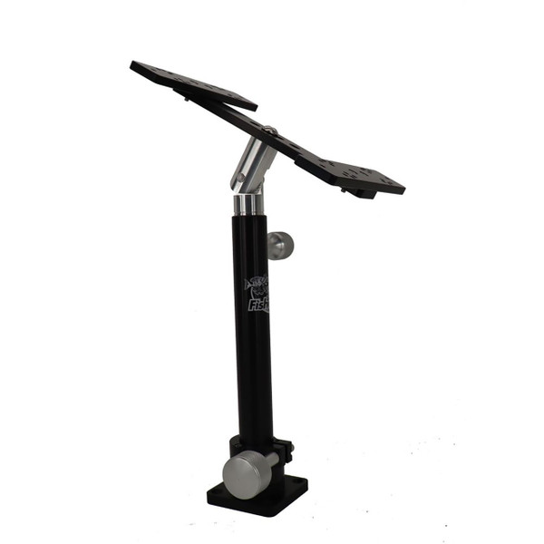 Cornfield Telescoping Double Monitor Swivel Mount - Left Side View