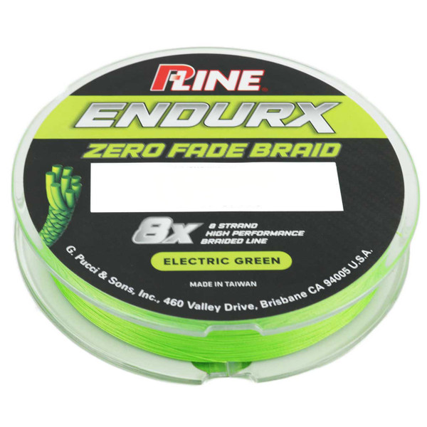 P-Line EndurX No Fade Braid Electric Green 150 yds/300 yds