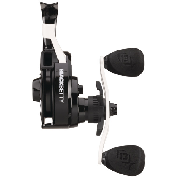 13 Fishing FreeFall Ghost Aluminum Inline Reel left hand retrieve front profile