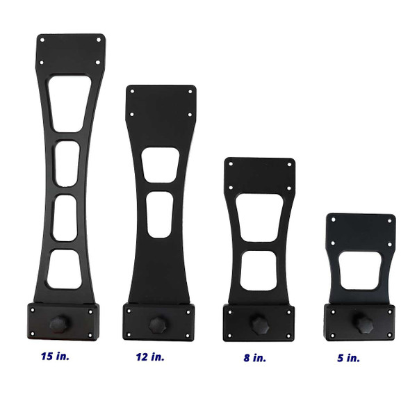 FishEng Aluminum Rod Extension Size Comparison of the fronts