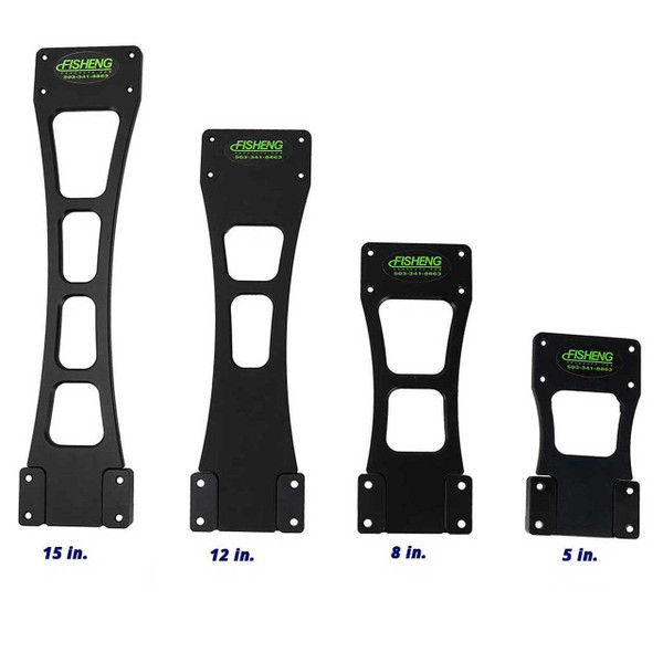 FishEng Aluminum Rod Extension Size Comparison of the backs