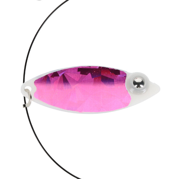 Eye-Fish Premium Single Willow Blade Worm Harness example of raspberry back