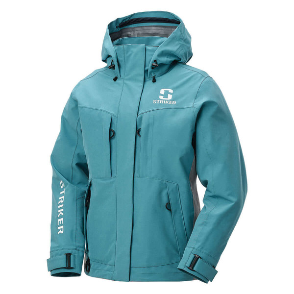 Striker Women's Adrenaline Rain Jacket color Blue front 1/4 turn