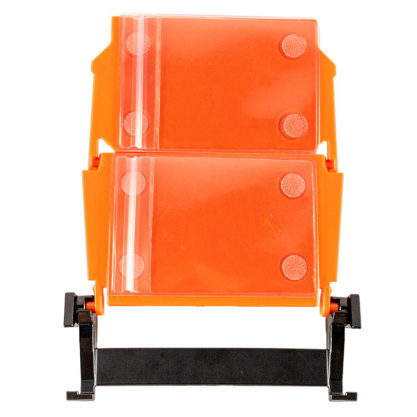 YakAttack LeaderBoard Side Mount Identifier Holder with both clear ID sleeves inserted