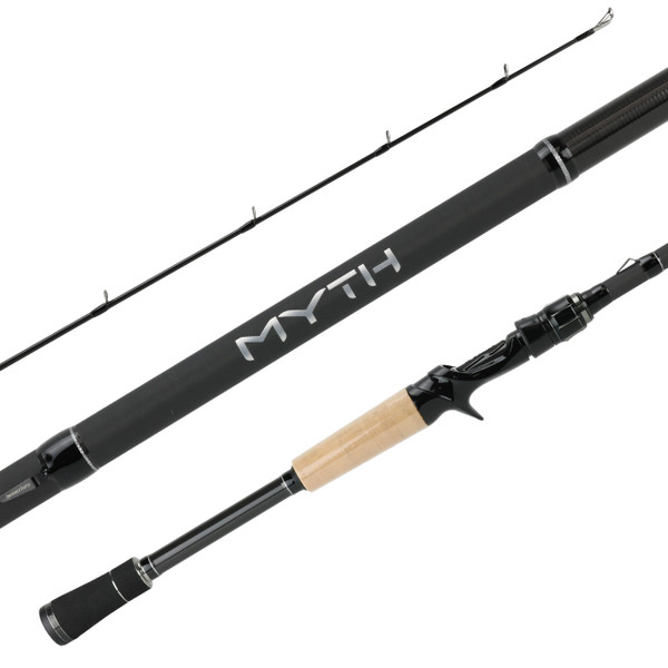 13 Fishing Myth Casting Rod bait caster rod showing the guides, blank and handle