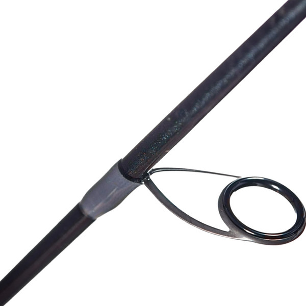Temple Fork Outfitters Centra Bass Spinning Rod close up of Fuji’s K Frame guide