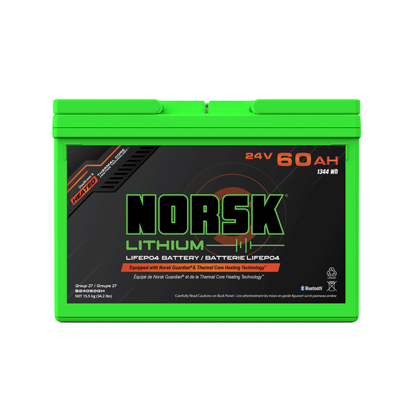 Norsk 24V 60AH LiFePO4 Heated Battery