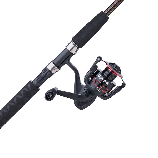 Shakespeare Ugly Stik GX2 Spinning Combo model USGXSP661MH/40CBO closeup of handle, reel seat and reel