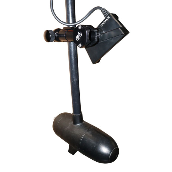 Cornfield Switchback Ultrex Quest Transducer Mount holding a transducer to a trolling motor (motor and transducer not included)