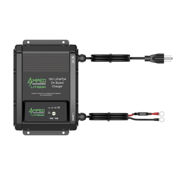 Amped 16V 50Ah Outdoors Lithium Battery 16V AC to DC Charger