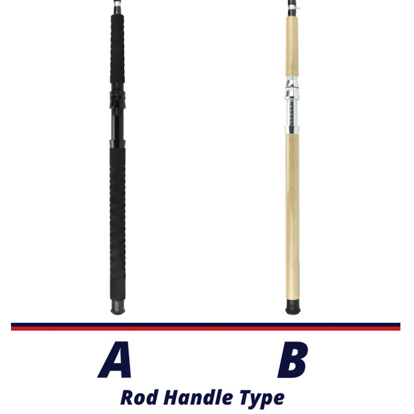 BnM Fishing Silver Cat Magnum Casting Rods handle comparison chart