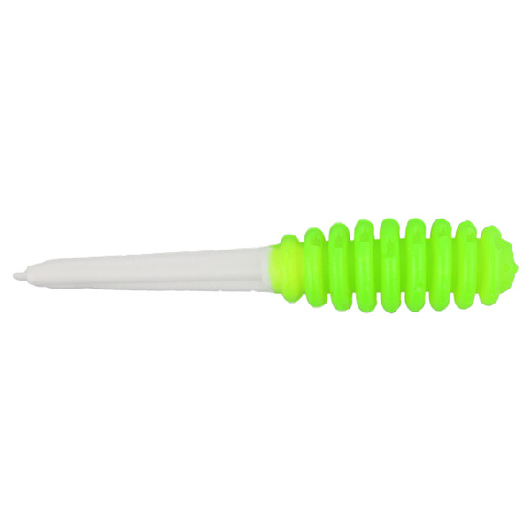 Snacky Lures Slab Snack Soft Bait color Chartreuse White
