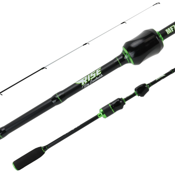 Eurotackle Rise BFS Spinning Rod showing guides, blank, and handle