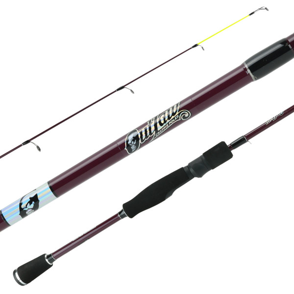 Outlaw Classic Crappie Rods OUT24T-GB68 showing guides, blank and handle