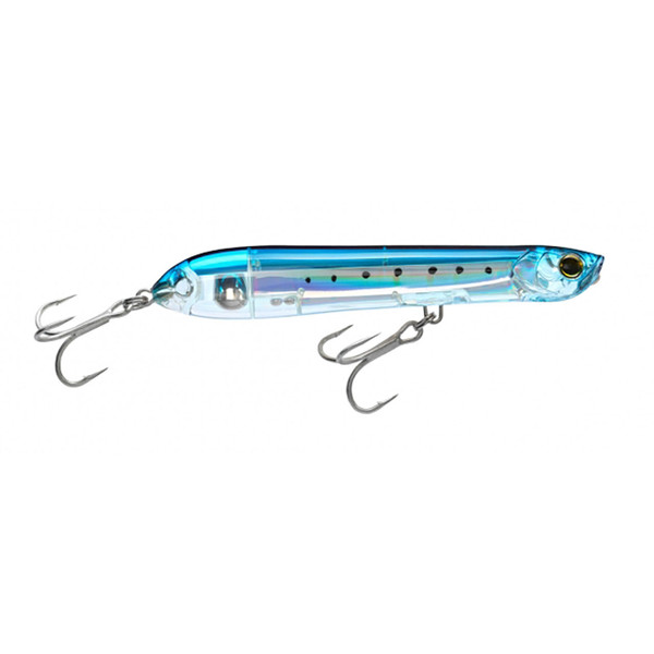 Yo-Zuri 3D Inshore Pencil Popper in color Sardine with a cupped mouth for splash and a single-knock rattle for inshore fishing