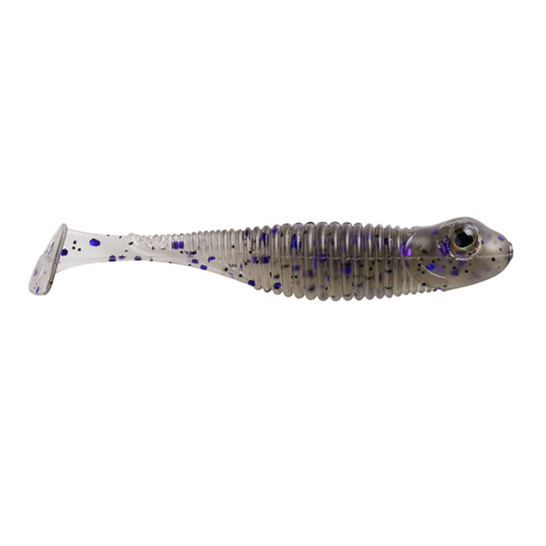 Great Lakes Finesse Dropkick Shad swimbait color Smoke Clear Purple Flake