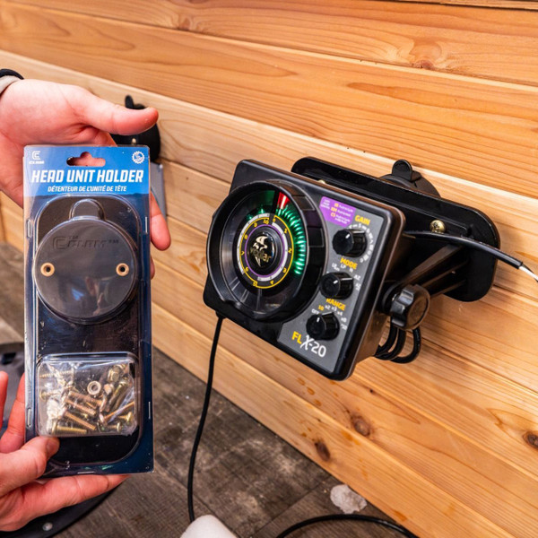 Clam ClamLock Electronics Head Unit Mount in use