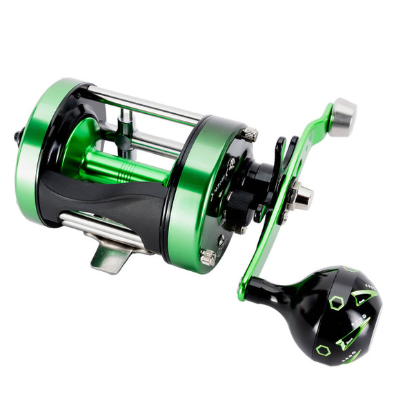Mad Katz Genesis Casting Reel in Sublime color, Green and Black finish with aluminum power handle.