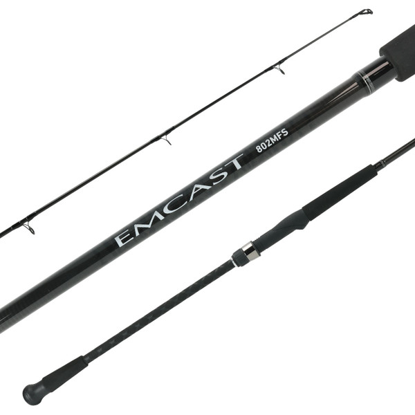 Daiwa Emcast Surf Spinning Rods tri pic showing the guides, blank and handle