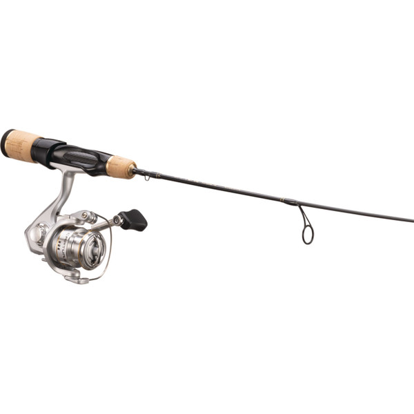 13 Fishing Capture Walleye Ice Fishing Combo close up of handle and reel
