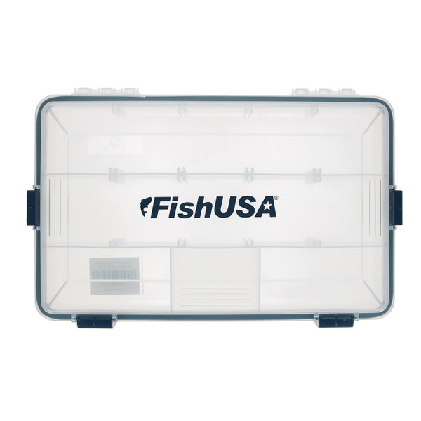 FishUSA Flagship Medium Waterproof Tackle Box top