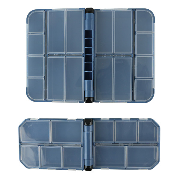 FishUSA Flagship Heavy Duty Terminal Tackle Boxes both sizes open with large on top and medium on the bottom