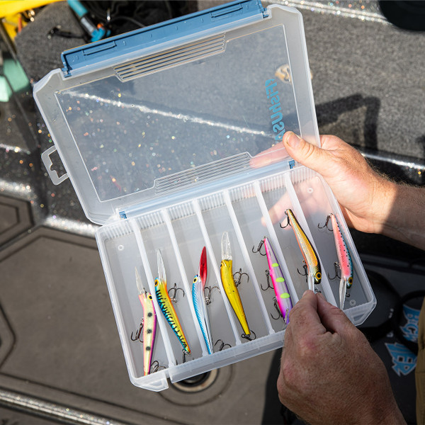 FishUSA Flagship Multi Purpose Lure Box open in use (baits not included)