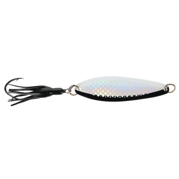 Silver Horde Kingfisher Tailwagger Hoochie Trolling Spoon color UV Glow Cookies N Cream