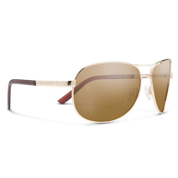 Suncloud Eyewear Aviator Polarized Sunglasses color Gold - Polarized Brown