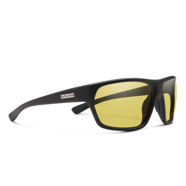 Suncloud Eyewear Boone Polarized Sunglasses color Matte Black - Polarized Low Light Yellow