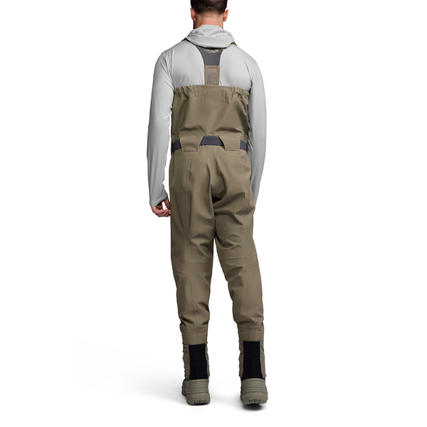 Sitka Gear Crosscurrent Zip GTX Stockingfoot Chest Wader back on model boots not included