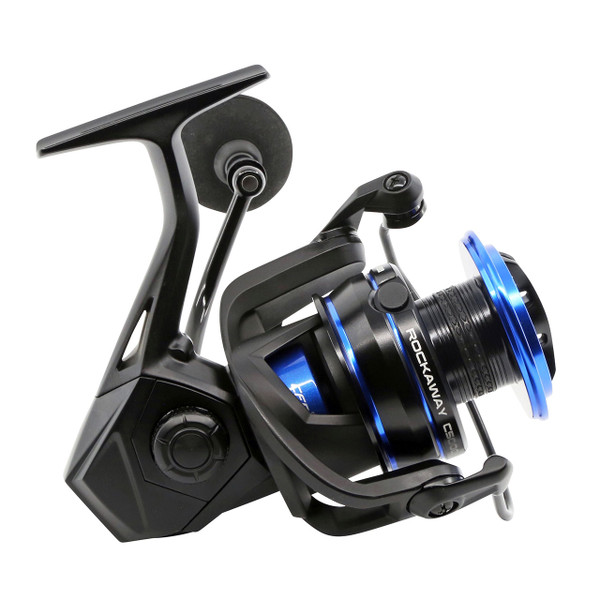 Okuma Rockaway SI Surf & Inshore Spinning Reel model RSI-C5000XA opposite of handle side view showing spool