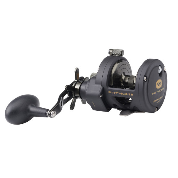 Penn Fathom II Star Drag Conventional Reel model FTHII25NSDP opposite side of handle
